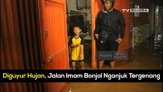Diguyur Hujan, Jalan Imam Bonjol Nganjuk Tergenang