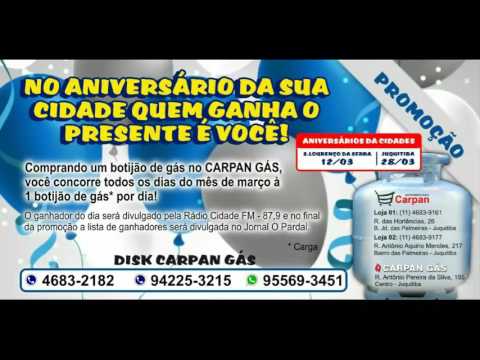No Aniversário da sua Cidade quem ganha o presente e vc no Carpan gás