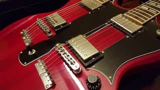 Video thumbnail for GIBSON CUSTOM SHOP EDS-1275 DOUBLE NECK 2009 GUITAR OWNED BY UK BAND PEACE VIDEO UP CLOSE REVIEW by Essex Recording Studios