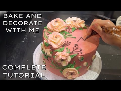 I CAN’T WAIT TO SHARE THIS SPONG CAKE & DUSKY PINK BUTTERCREAM RECIPE/ FULL CAKE DECORATING TUTORIAL
