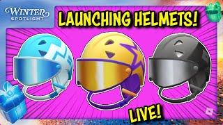 🔴 (shorts live) LAUNCHING WINTER SPOTLIGHT HELMETS LIVE - Roblox FREE ITEMS!