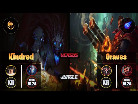 Clid KINDRED (Jungle) [Conqueror] VS GRAVES - Grandmaster KR Patch 10.24