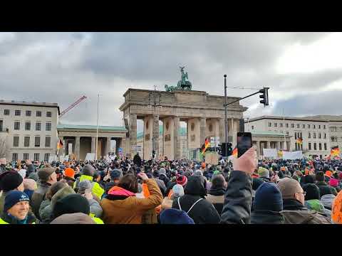 🚜Großer Bauernprotest 🥾 Berlin 15.01.2024 mit Abschlußkundgebung vor dem Brandenburger Tor