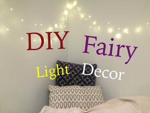 DIY fairy light room decor