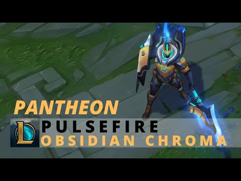 Pulsefire Pantheon Obsidian Chroma - League Of Legends