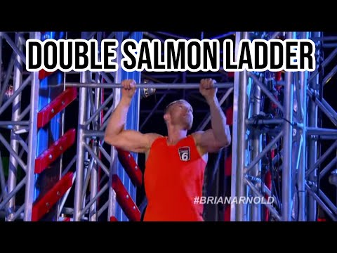 Every Double Salmon Ladder Fail | American Ninja Warrior