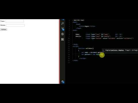 Regex pattern validation using JavaScript match method HTML5