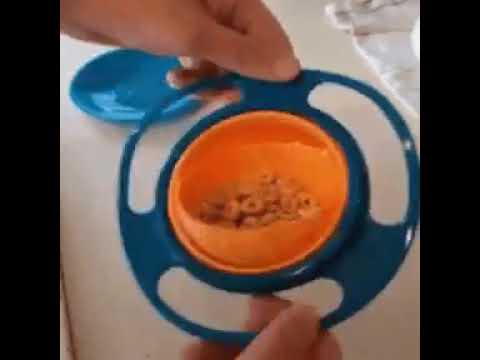 Revolving baby food bowl