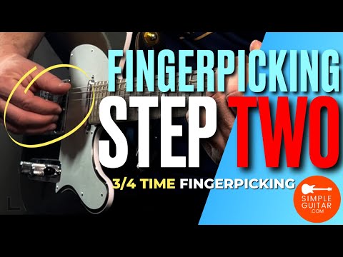 Fingerpicking Step 2 for beginners - 3/4 Fingerpicking