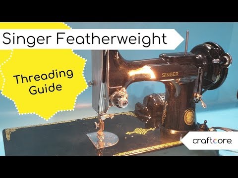 Singer Featherweight 221K  - How to Thread the Sewing Machine Tutorial