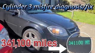 Chevy Cobalt 341,100 Miles misfire diagnose/ repair (using the blue driver scan tool)