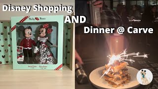 A Day At the Disney Store and Eating Dinner at Carve American Grill