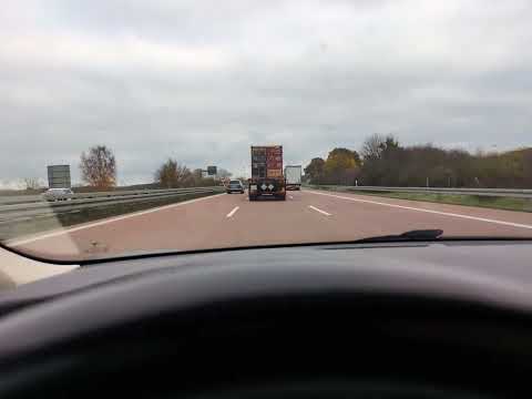 US Military Semi Truck speeding on the Autobahn