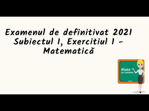 Examenul de definitivat matematica 2021 - Subiectul I, Exercitiul 1