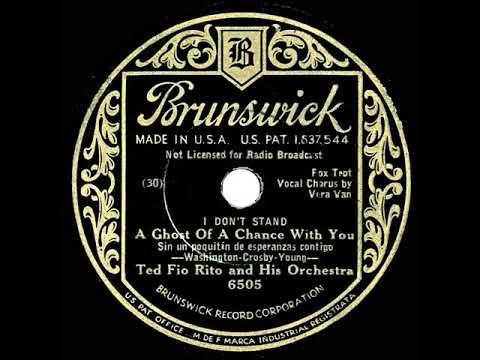 1933 Ted Fio Rito - (I Don’t Stand) A Ghost Of A Chance With You (Vera Van, vocal)