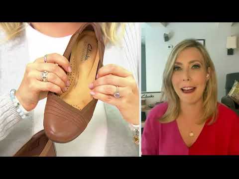 Clarks Collection Leather Ballet Flats - Sara Erin on QVC