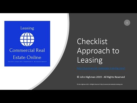 Checklist for Leasing Commercial Property