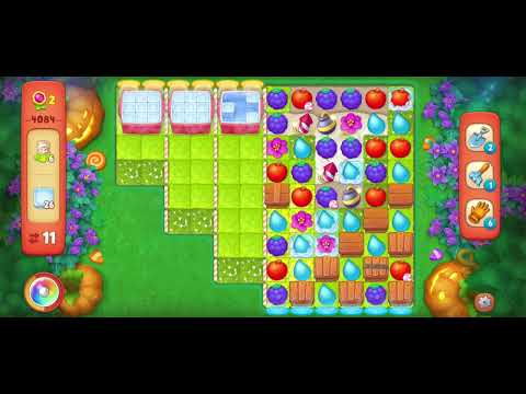 Gardenscapes Level 4084 - 1 (Red Level - Hard Level) NO BOOSTER