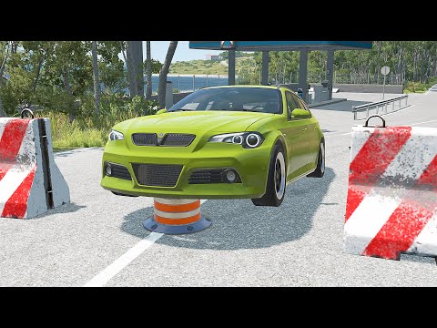 Mobil vs Bollard #5 - BeamNG Drive