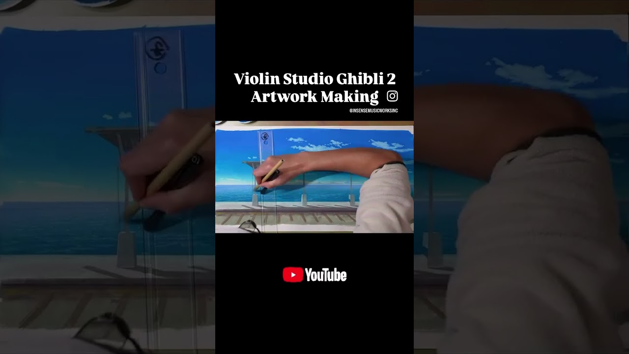 ジブリ背景美術の画家が描く、 幻想的なジャケットアート制作風景。 #ジブリ #ghibli