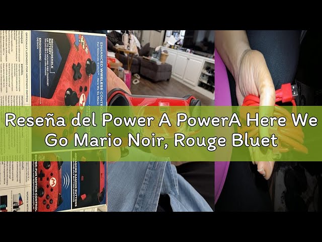 Vídeo relacionado con PowerA Here We Go Mario Noir, Rouge Bluetooth/USB Manette de jeu Analogique Nintendo Switch