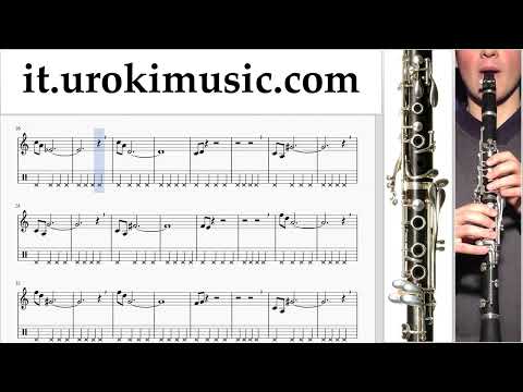 Lezioni di Clarinetto Mission Impossible - Theme Tutorial Spartito Parte#2 um-i276