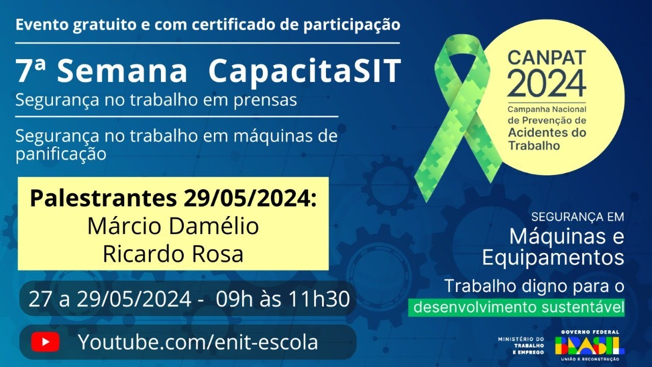 Segurança no trabalho em prensas / Segurança no trabalho em máquinas de panificação