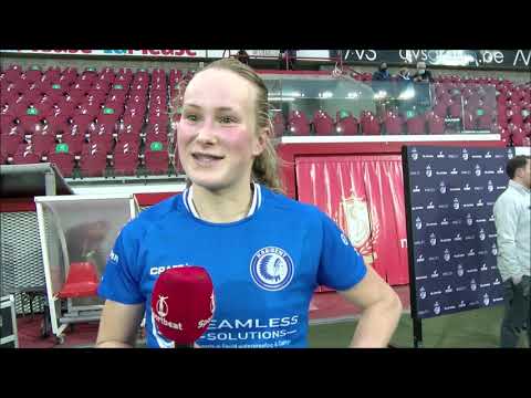Interview met KAA Gent Ladies speelster Féli Petra Delacauw na de 0-1 winst bij R. Standard de Liège