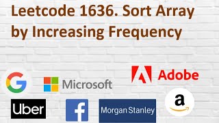 YouTube video 'Leetcode 1636  Sort Array by Increasing Frequency'