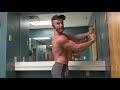Chest workout and posing back in Massachusetts men's physique bodybuilding