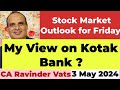 Stock Market Outlook for Tomorrow: 3 May 2024 by CA Ravinder Vats