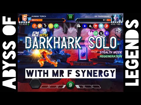 Abyss of Legends Darkhawk Solo - Human Torch vs Ex. Darkhawk