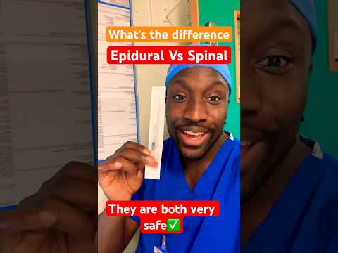 Difference between Epidural and Spinal anaesthetic. #anaesthesia #health #doctor #obstetrician #med