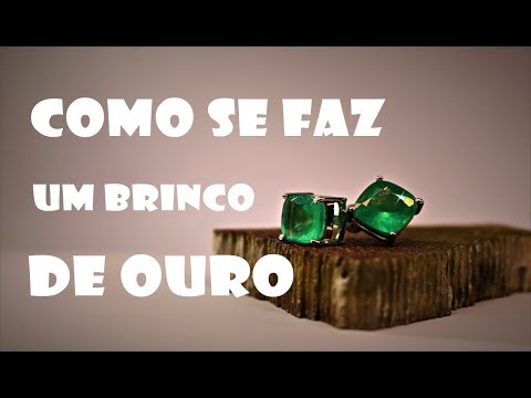Como Se Faz Um Par De Brincos em Ouro Branco 18k e Esmeraldas - Série Como Se Faz.