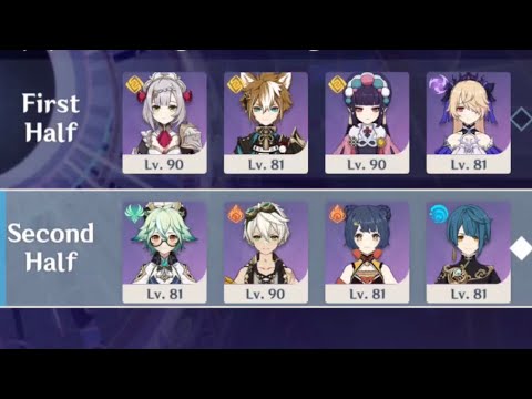 Spiral Abyss 3.0 floor 12 (9 stars) all 4 star characters