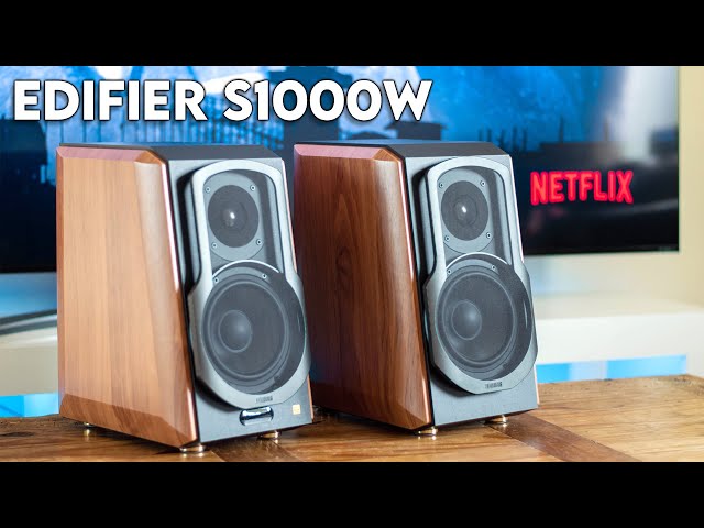 Vídeo relacionado con Edifier S1000MKII 2.0 Audiophile Active Shelf Speakers, 120 Watt Speakers, Bluetooth 5.0 with aptX HD, Optical Input, Active Monitor Near-Field Speaker with Class D Amplifier