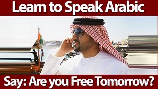 Connections | Learn Arabic| Are you free tomorrow?