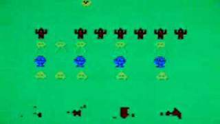 Space Assault on the Tandy Radio Shack TRS 80 Color Computer (CoCo). Gameplay & Commentary