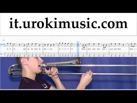 Corso di Trombone Old MacDonald - Had a Farm Tablature Tab Parte#2 um-b276