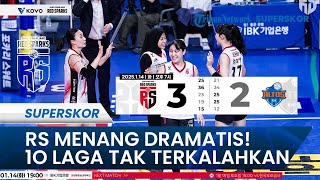 FULLSET RED SPARKS VS IBK ALTOS 3-2: Mega Cs Menang Dramatis! Tak Terkalahkan di 10 Laga Voli Korea