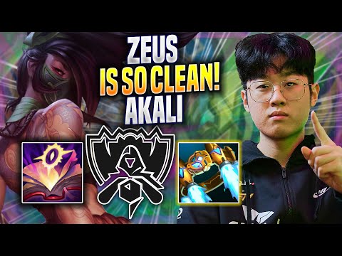 ZEUS IS SO CLEAN WITH AKALI! - T1 Zeus Plays Akali TOP vs Jax! | Bootcamp 2022