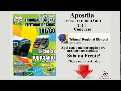 Apostila Concurso TRE GO 2015 - TÉCNICO JUDICIÁRIO 