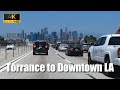 Torrance to Downtown Los Angeles - 110 Freeway - 4K Driving Tour
