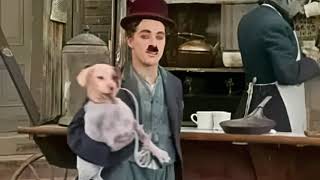 1918 Chaplin A dogs Life - Historic video colorize