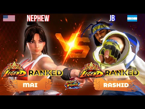 SF6 ▰ NEPHEW (Mai) vs JB (Rashid) ▰ High Level Gameplay