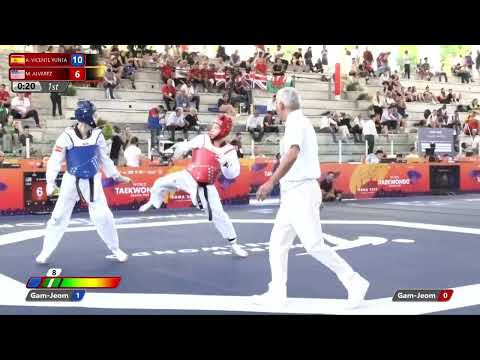 319 M-58kg R-16 VICENTE YUNTA Adrian ESP 🔵 vs 🔴 ALVAREZ Melvy USA I Rome 2022 World Taekwondo GP