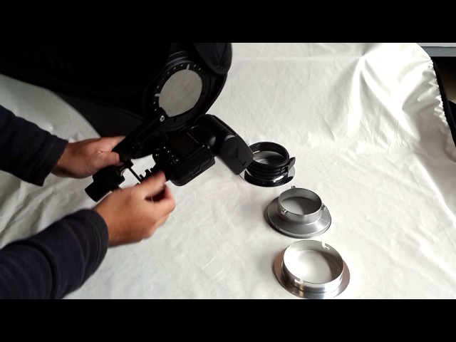 Vídeo relacionado con Anillo adaptador convertidor Fomito para acelerar el montaje de Elinchrom a Bowens para difusor de luz, beauty dish, flash estroboscópico, fotografía profesional