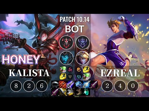 SHG Honey Kalista vs Ezreal Bot - KR Patch 10.14