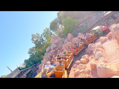 [4K] Big Thunder Mountain Railroad 2022 at Disneyland Park! - Sunset Wide Angle POV
