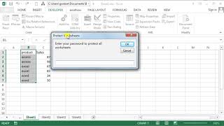 How to Protect Multiple Worksheets at Once in Excel